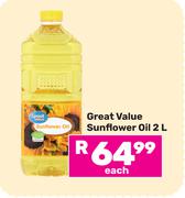 Great Value Sunflower Oil-2Ltr