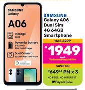 Samsung Galaxy A06 Dual Sim 4G 64GB Smartphone