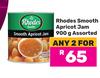 Rhodes Smooth Apricot Jam Assorted-For Any 2 x 900g