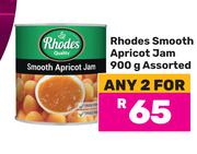 Rhodes Smooth Apricot Jam Assorted-For Any 2 x 900g