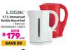 Logik 1.7L Immersed Kettle Assorted 850028243/8253-Each