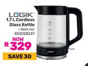 Logik 1.7L Cordless Glass Kettle 850028237
