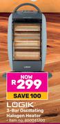 Logik 3 Bar Oscillating Halogen Heater 850041700