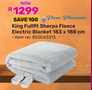 Pure Pleasure King Fullfit Sherpa Fleece Electric Blanket 183 x 188cm 850043513