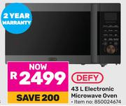 Defy 43L Electronic Microwave Oven 850024674