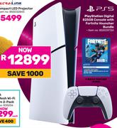 PS5 Playstation Digital 825GB Console With Fortnite Voucher Bundle 850039724
