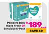 Pampers Baby Wipes Fresh Sensitive 6 Pack