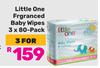 Little One Fragranced Baby Wipes-3 x 80 Pack