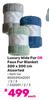 Luxury Wide Fur Or Faux Fur Blanket Assorted 200 x 200cm 850039242001/2/3/032001/2/3