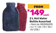 Hot Water Bottle 2L Assorted (Priced From) 850006315/6/7/24/31/33/41/278