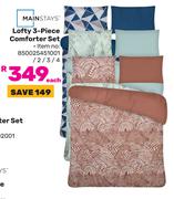 Mainstays Lofty 3 Piece Comforter Set 850025451001/2/3/4