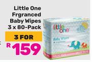 Little One Fragranced Baby Wipes-3 x 80 Pack