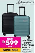 Travelwize Melo 55cm Luggage Trolley Case Assorted 850003605