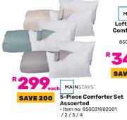 Mainstays 5 Piece Comforter Set Assorted 850031802001/2/3/4
