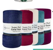 Mainstays Super Plush Fleece Blankets 125 x 150cm 850023094004