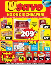 Usave Gauteng, Mpumalanga, North West & Limpopo : No One Is Cheaper (11 May - 24 May 2026)