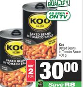 Koo Baked Beans In Tomato Sauce-For 2 x 400g