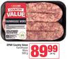 Spar Country Value Farmhouse Wors-500g Per Kg