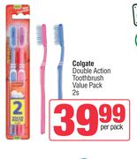 Colgate Double Action Toothbrush Value Pack 2-Per Pack