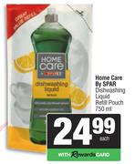 Home Care By Spar Dishwashing Liquid Refill Pouch-750ml