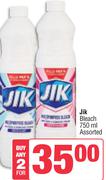 Jik Bleach Assorted-For Any 2 x 750ml