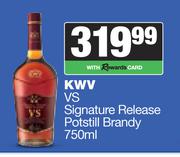 KWV VS Signature Release Potstill Brandy-750ml