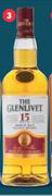 The Glenlivet 15 Year Old Speyside Single Malt Scotch Whisky-750ml