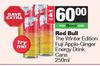 Red Bull The Winter Edition Fuji Apple Ginger Energy Drink Cans-For 4 x 250ml