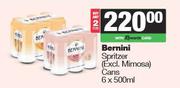 Bernini Spritzer Cans-For 2 x 6 x 500ml