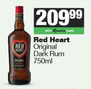 Red Heart Original Dark Rum-750ml