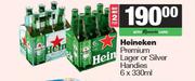 Heineken Premium Lager Or Silver Handies-For 2 x 6 x 330ml