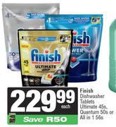 Finish Dishwasher Tablets Ultimate 45s, Quantum 50s Or All In 1 56s