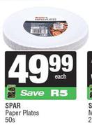 Spar Paper Plates-50s