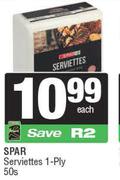 Spar Serviettes 1 Ply-50s