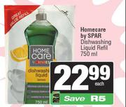 Homecare By Spar Dishwashing Liquid Refill-750ml