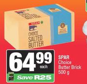 Spar Choice Butter Brick-500g Each
