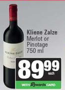 Kleine Zalze Merlot Or Pinotage-750ml Each