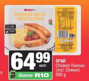 Spar Chicken  Viennas-500g Each