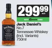 Jack Daniel's No.7 Tennessee Whisky-750ml