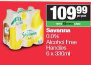 Savanna 0.0% Alcohol Free Handies-6 x 330ml