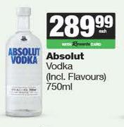 Absolut Vodka (Incl Flavours)-750ml