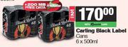 Carling Black Label Cans-For 2 x 6 x 500ml