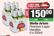 Stella Artois Premium Lager Handies-For 2 x 6 x 330ml