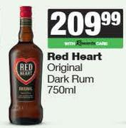 Red Heart Original Dark Rum-750ml