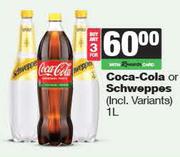 Coca-Cola Or Schweppes (Incl Variants)-For Any 3 x 1Ltr