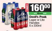 Devil's Lager Or Lite Handies-For Any 2 x 6 x 330ml