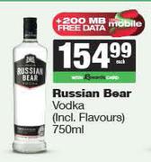 Russian Bear Vodka (Incl Flavours)-750ml