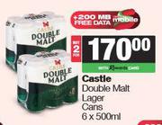 Castle Double Malt Lager Cans-For Any 2 x 6 x 500ml