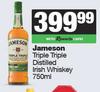 Jameson Triple Triple Distilled Irish Whisky-750ml