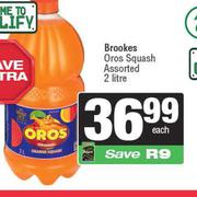 Brookes Oros squash Assorted-2Ltr Each